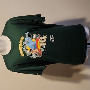 Disneyland 10k cartoon aladin art green L tshirt